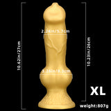 Load image into Gallery viewer, Large Golden Dog Dildo