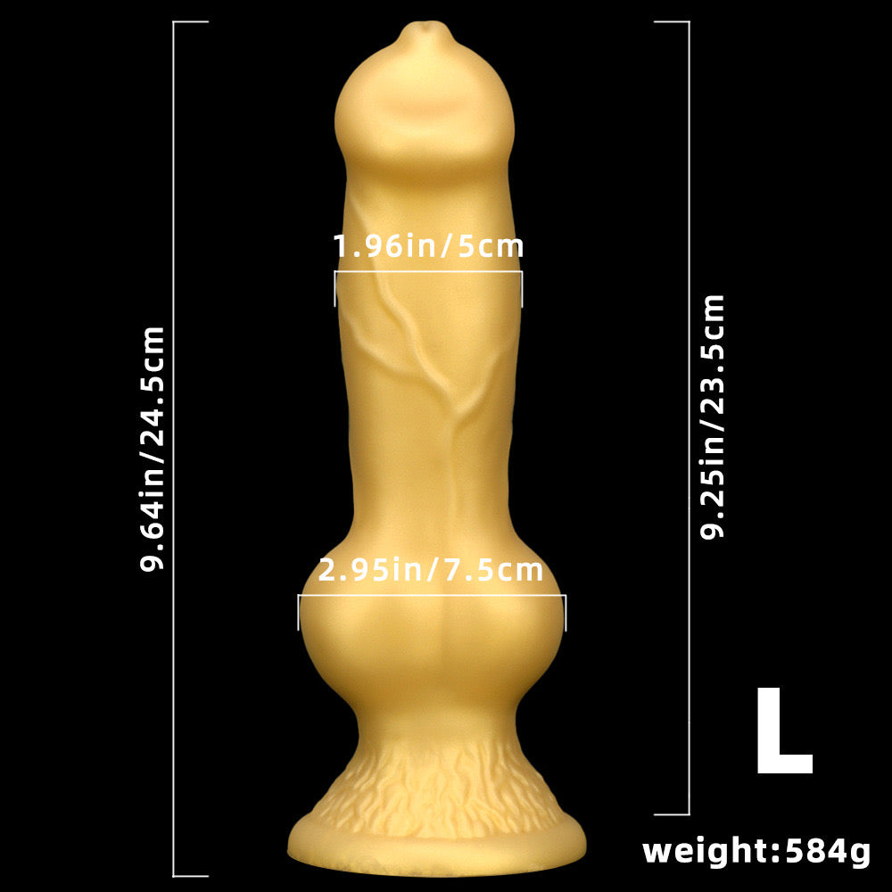 Golden Extra Large Size Dog Dildo