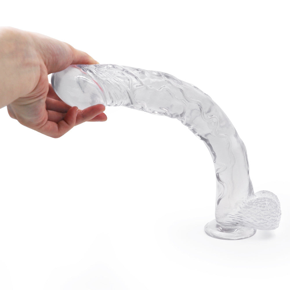 16 Inch Clear Extra Long Jelly Dildo