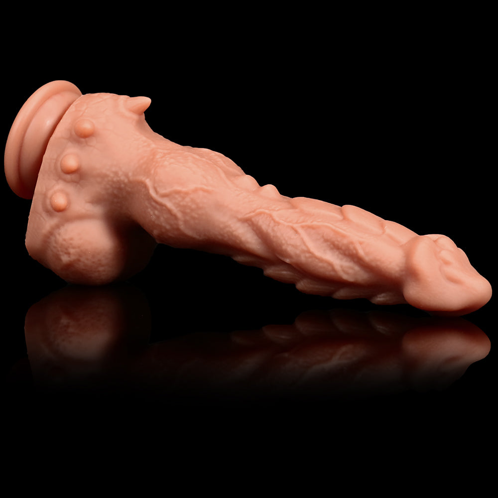 9 Inch Knot Spiked Fantasy Dragon Dildo