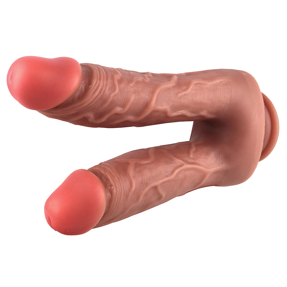 Flesh Realistic Double Penetration Strap On Dildo