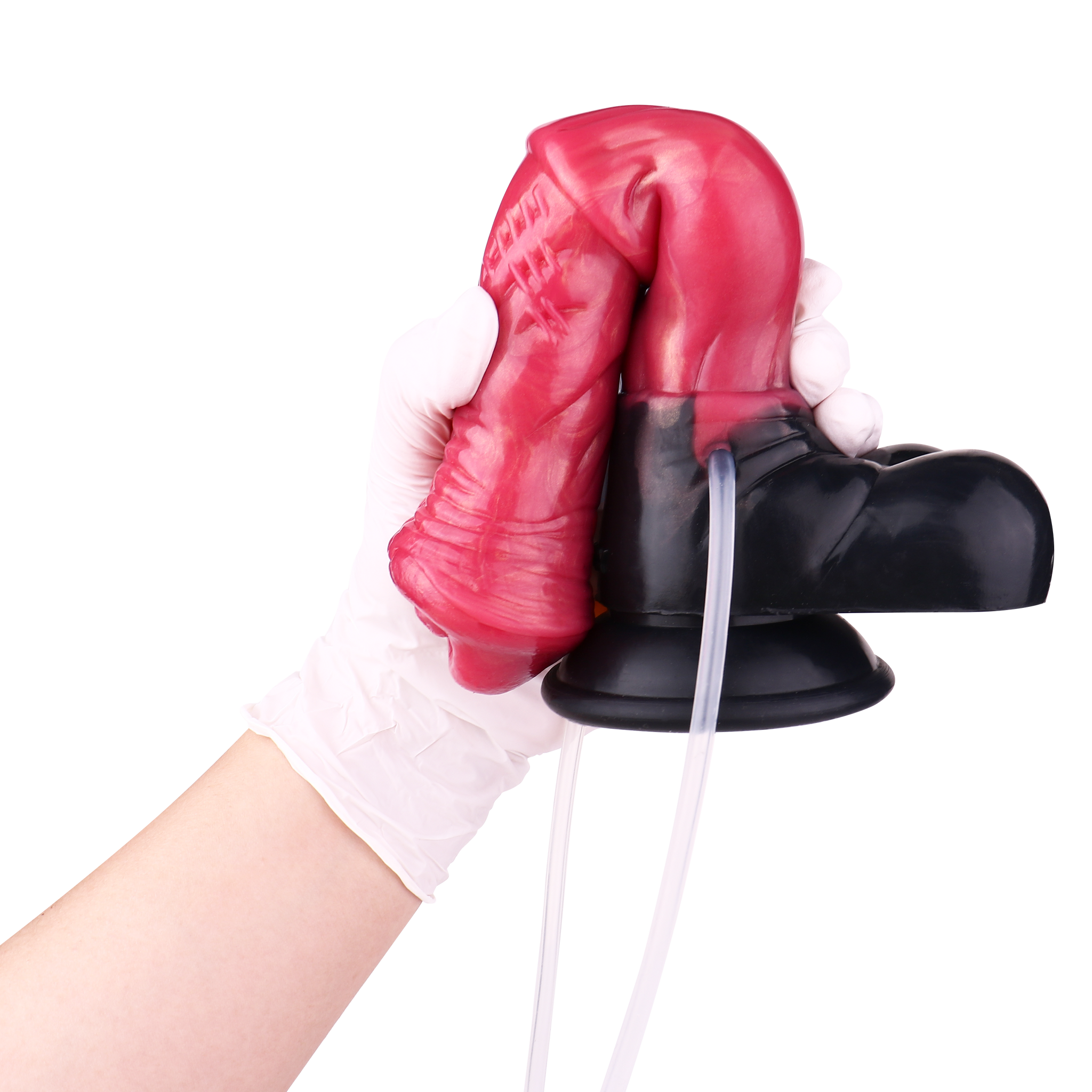 10 Inch Fantasy Ejaculating Red Horse Dildo