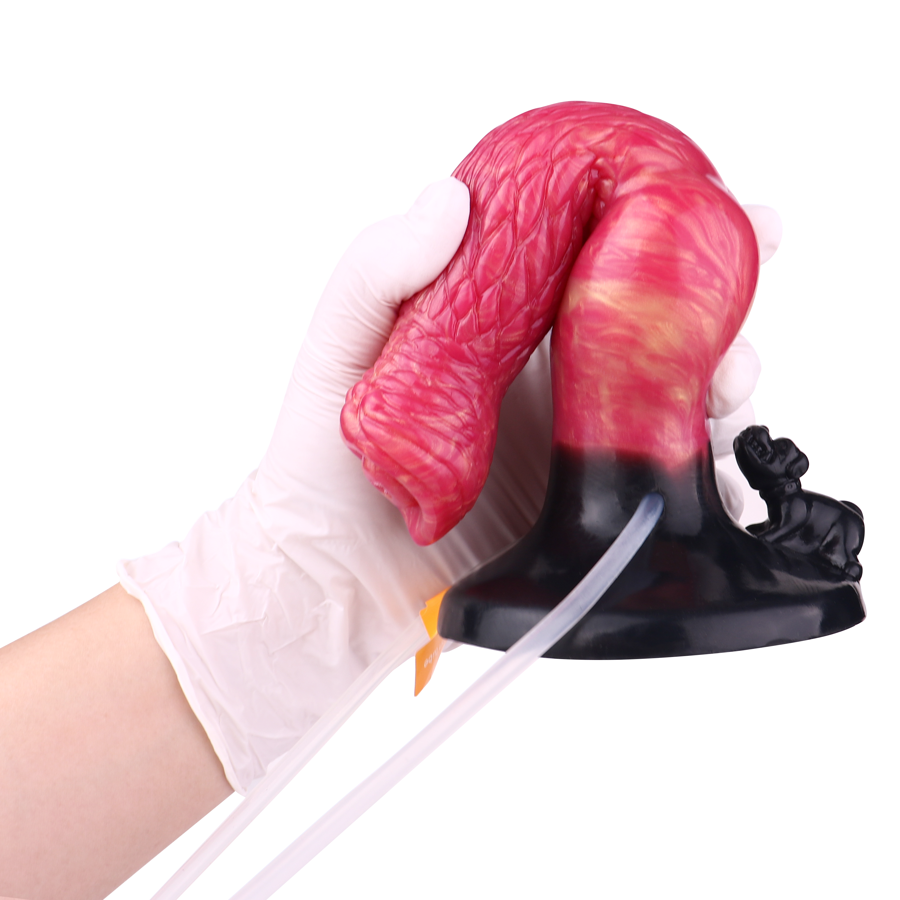 8 Inch Red Inflatable Ejaculating Dog Dildo