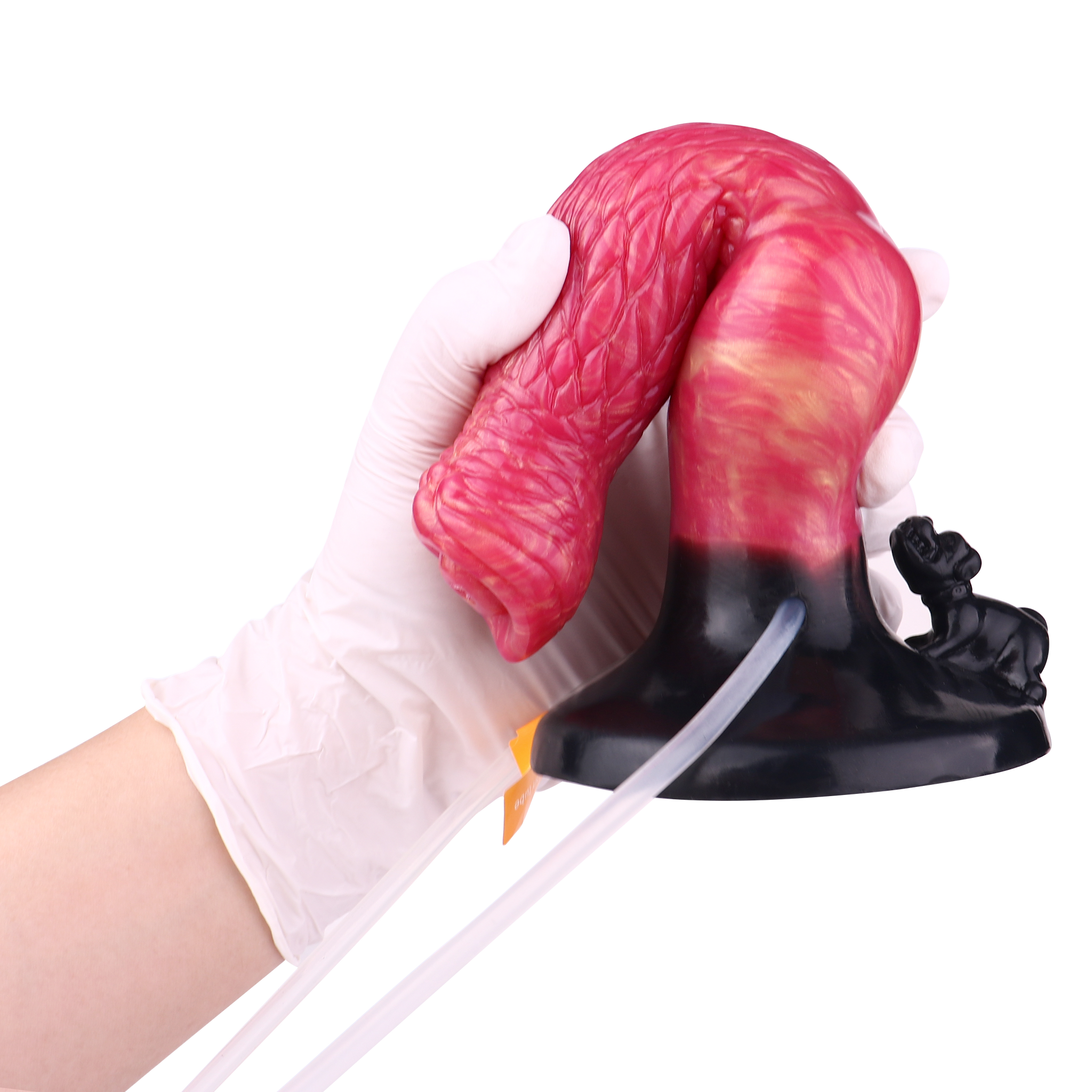 8 Inch Red Inflatable Ejaculating Dog Dildo
