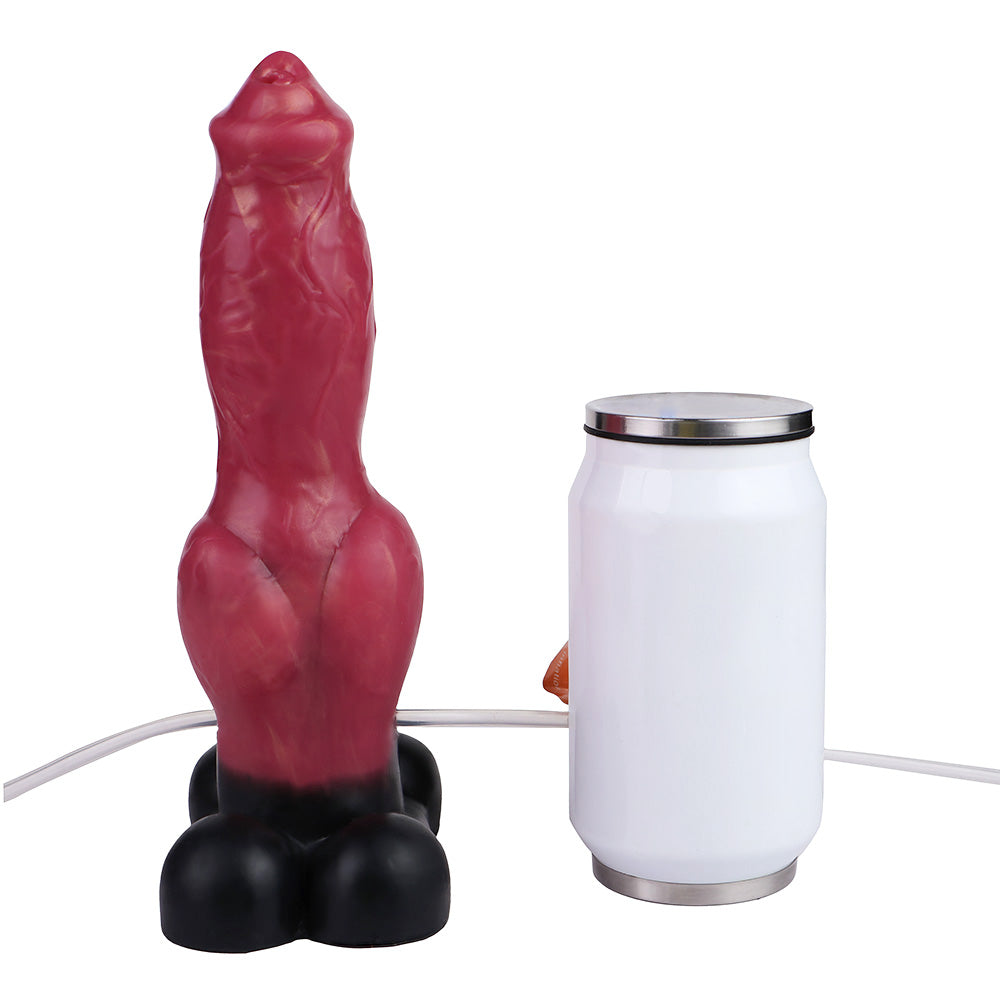 9 Inch Red Fantasy Dog Squirting Dildo