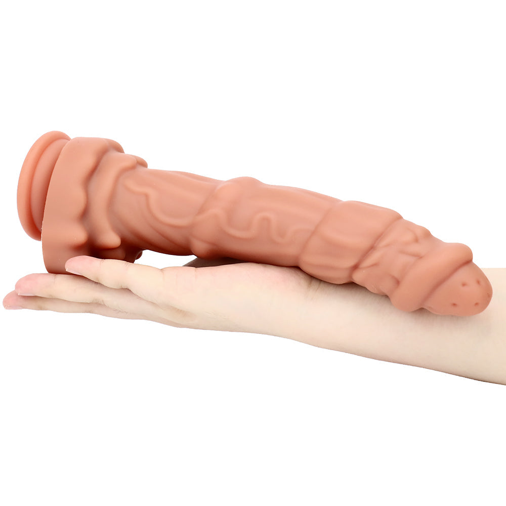 Gode ​​en silicone texturé de 9 pouces