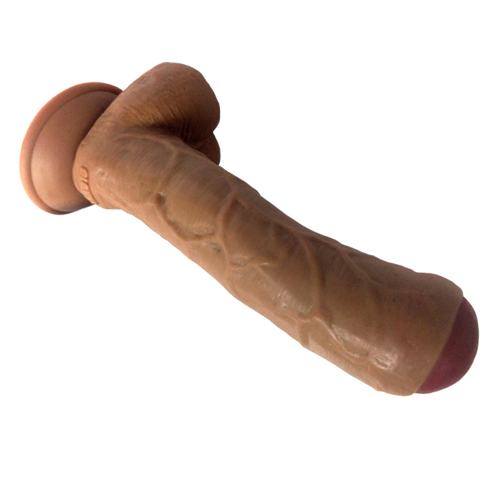 9 Inch Black Uncut Large Dildo