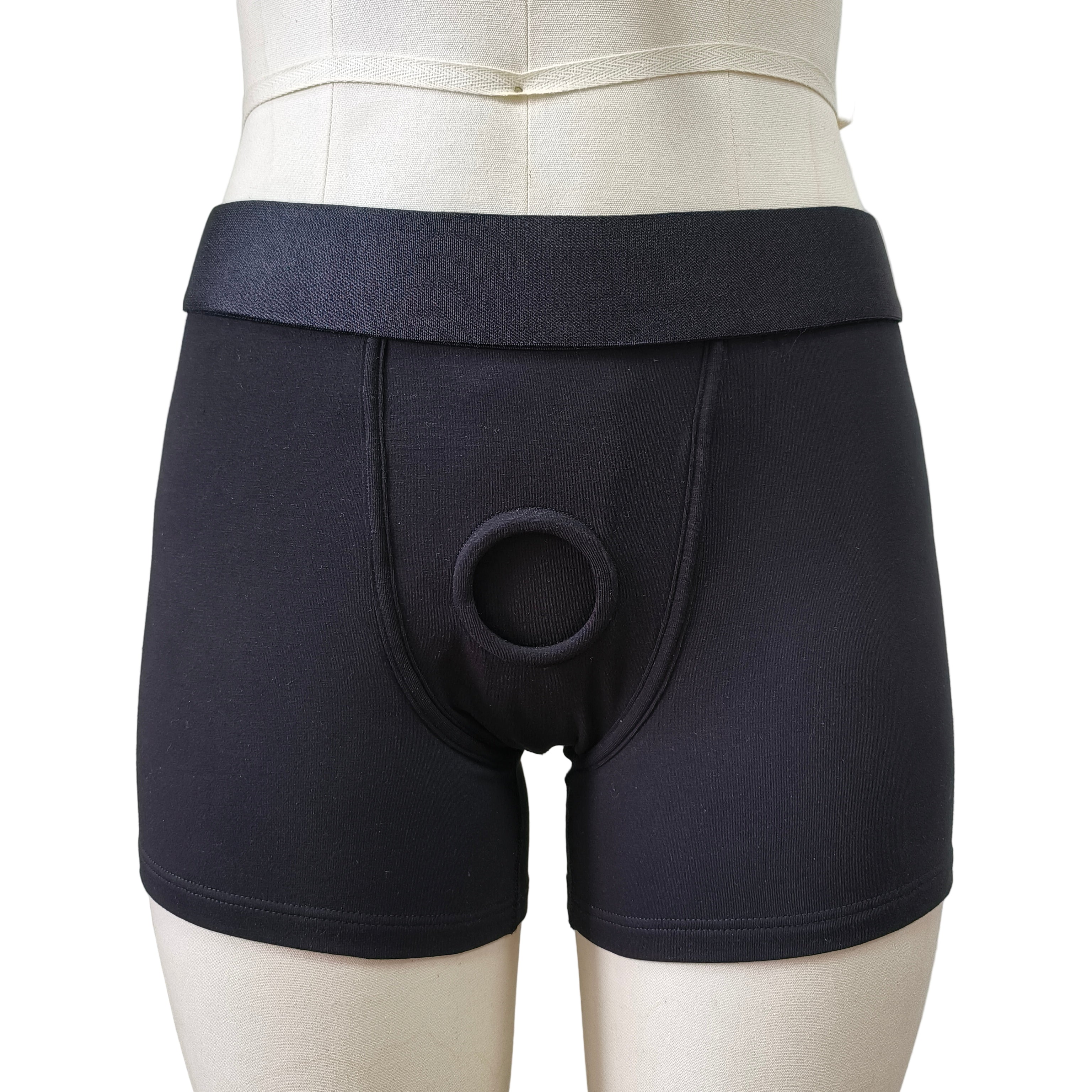 Black Packer O-Ring Harness Strap On Boxers