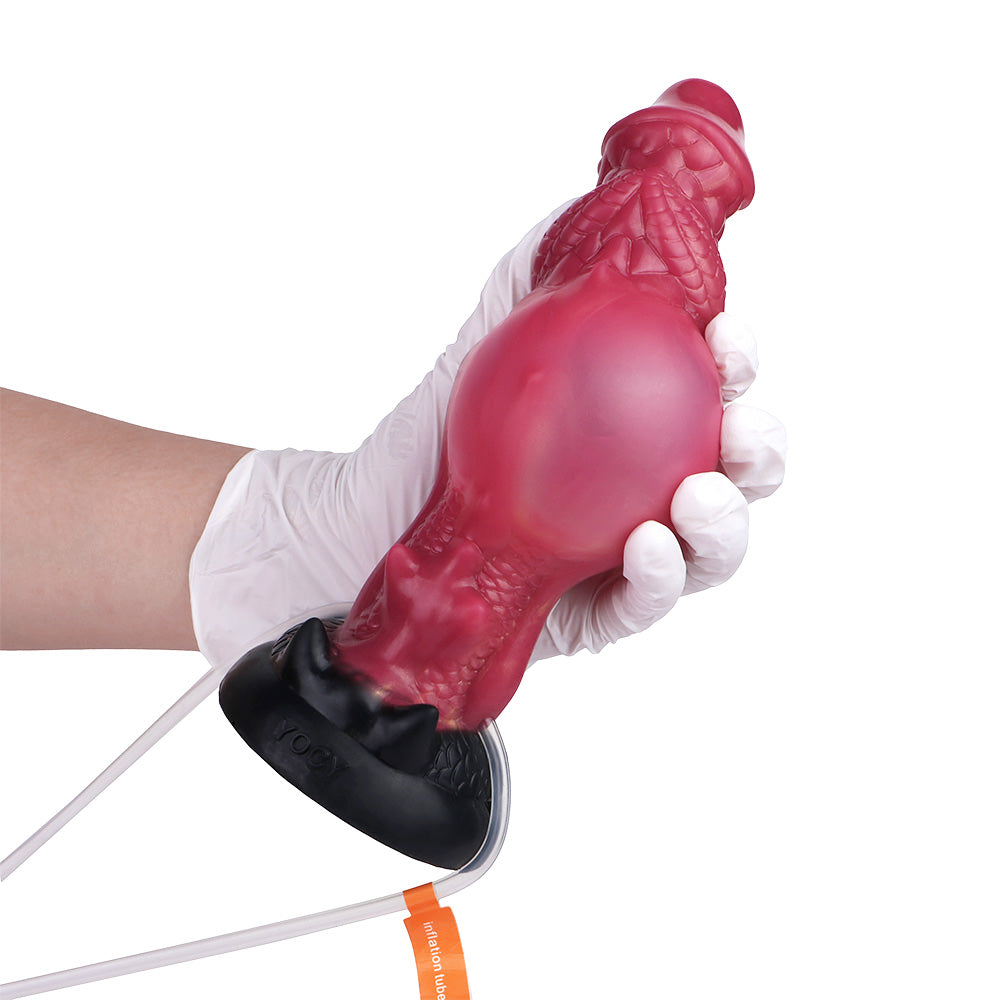 8 Inch Red Spiked Dragon Squirting Dildo