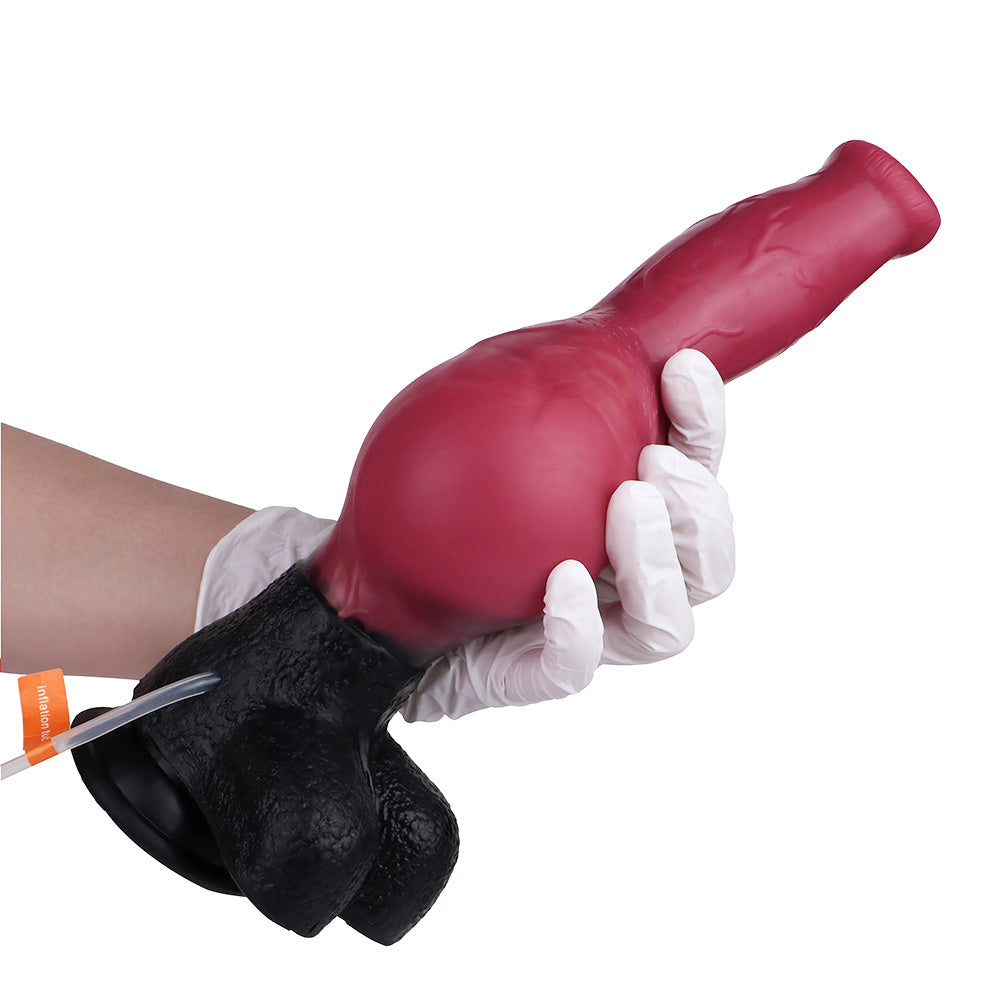 10 Inch Inflatable Silicone Horse Ejaculating Dildo
