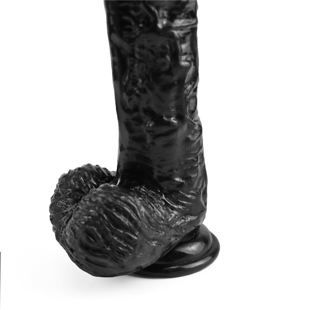 10 Inch Black Rough Realistic Big Dildo