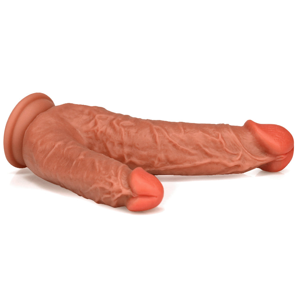 8 Inch Realistic Silicone Double Penetration Dildo