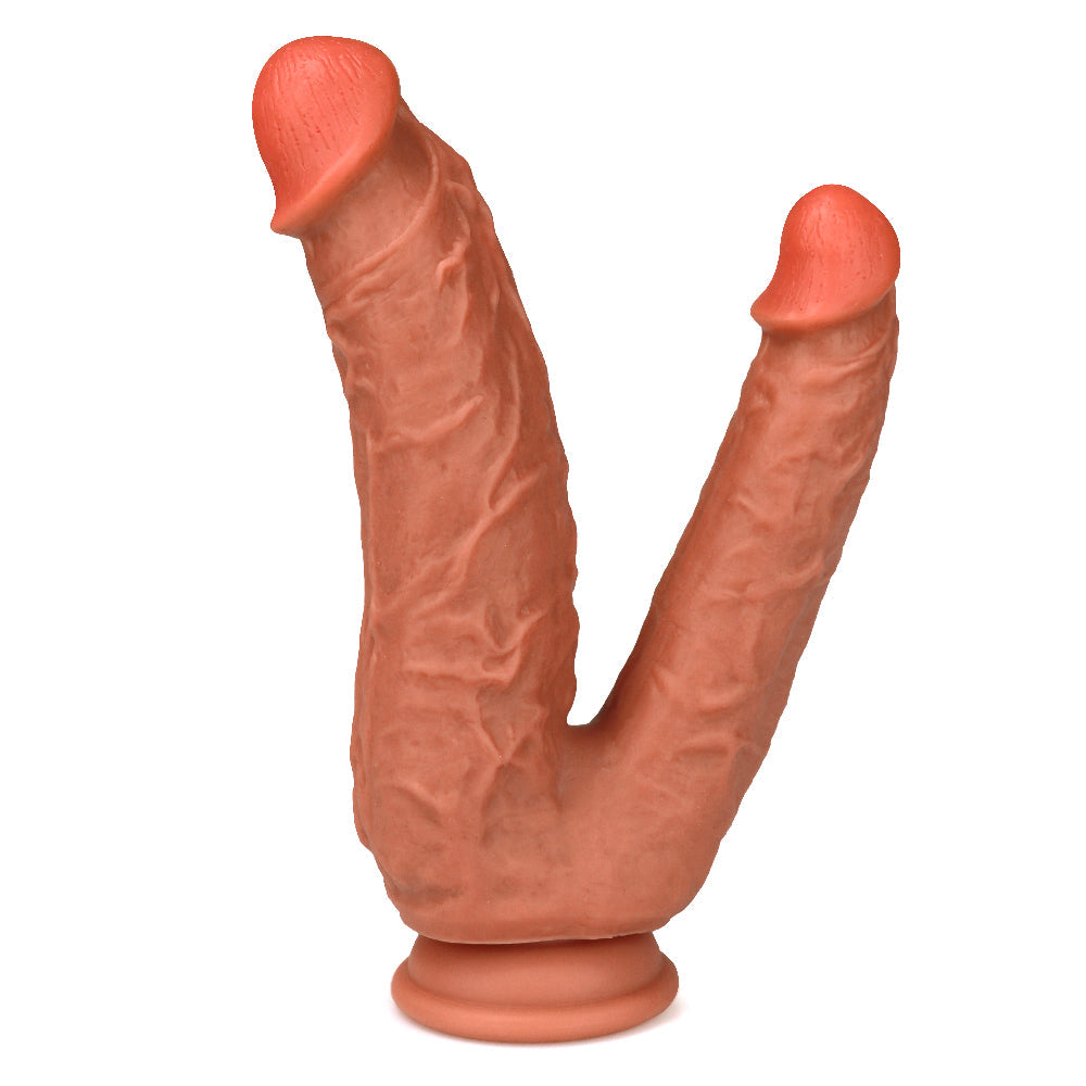 8 Inch Realistic Silicone Double Penetration Dildo
