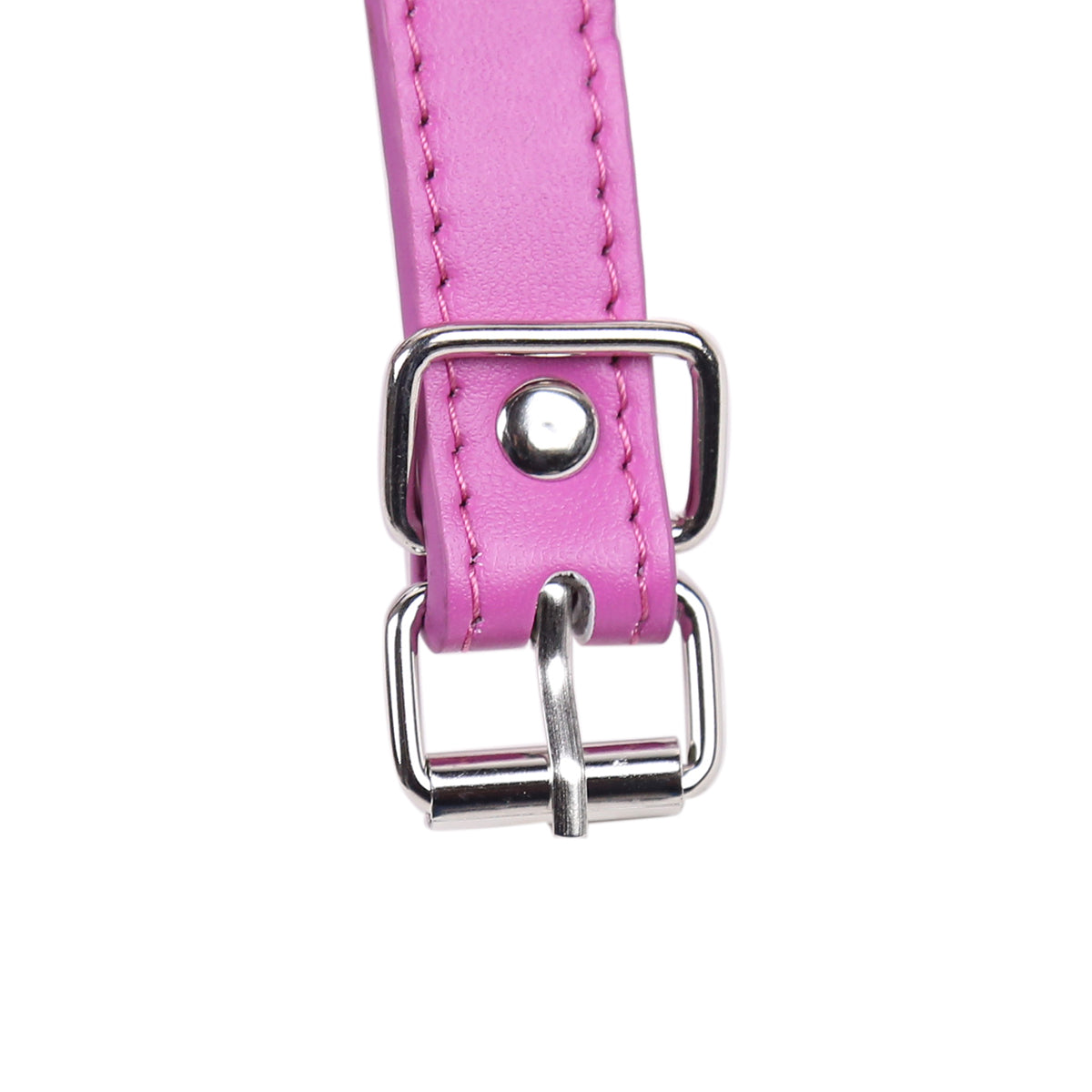 Pink Removable Leather BDSM Mask Ball Gag