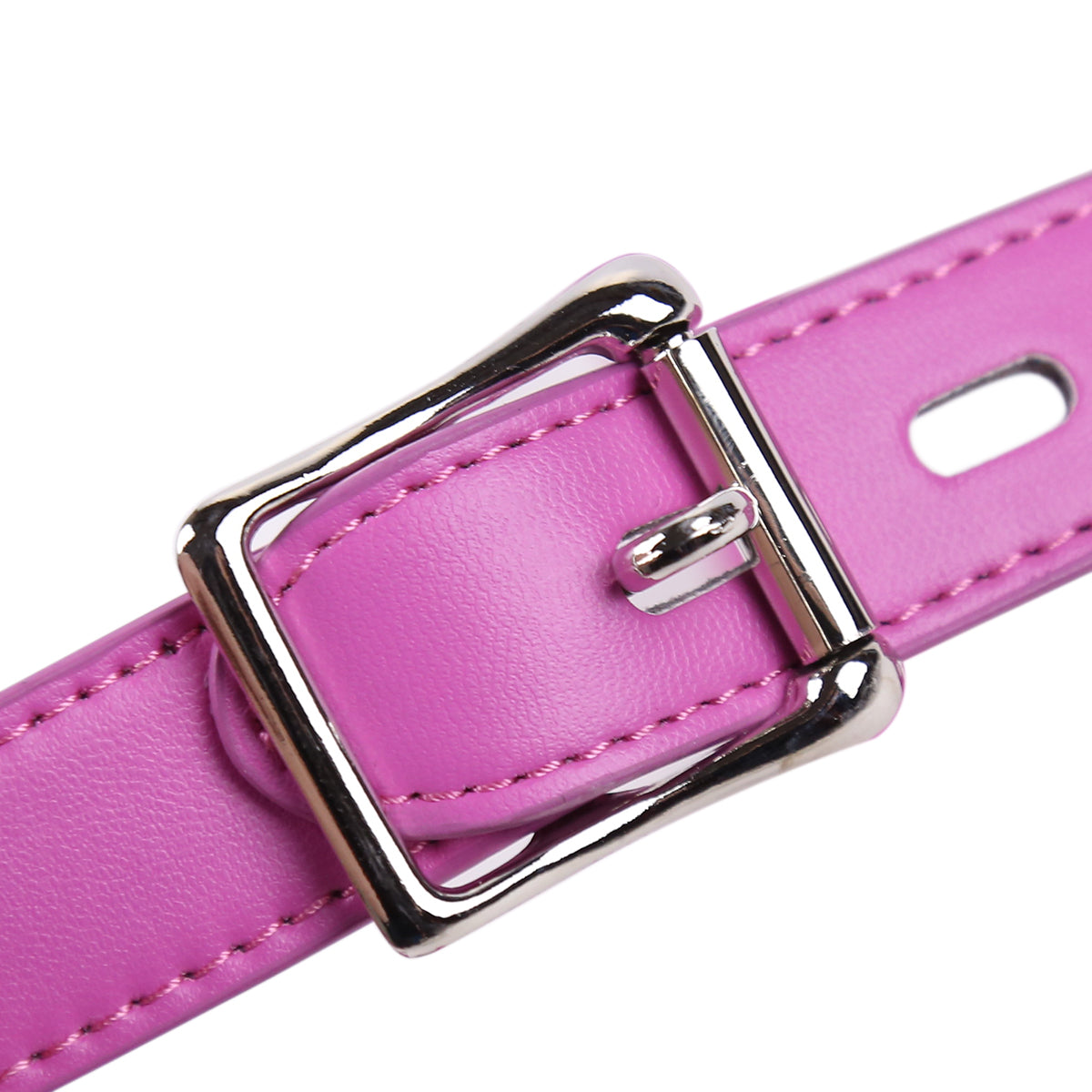 Pink Removable Leather BDSM Mask Ball Gag