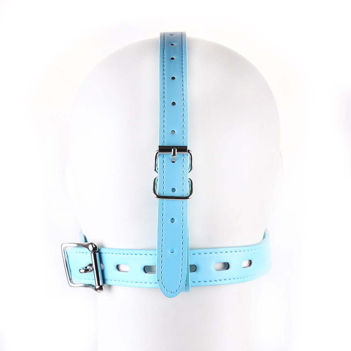 Blue Bondage Dog Mask BDSM Ball Gag