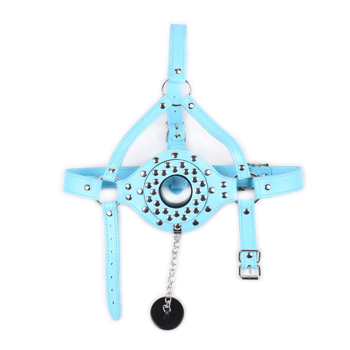 Blue Bondage Dog Mask BDSM Ball Gag