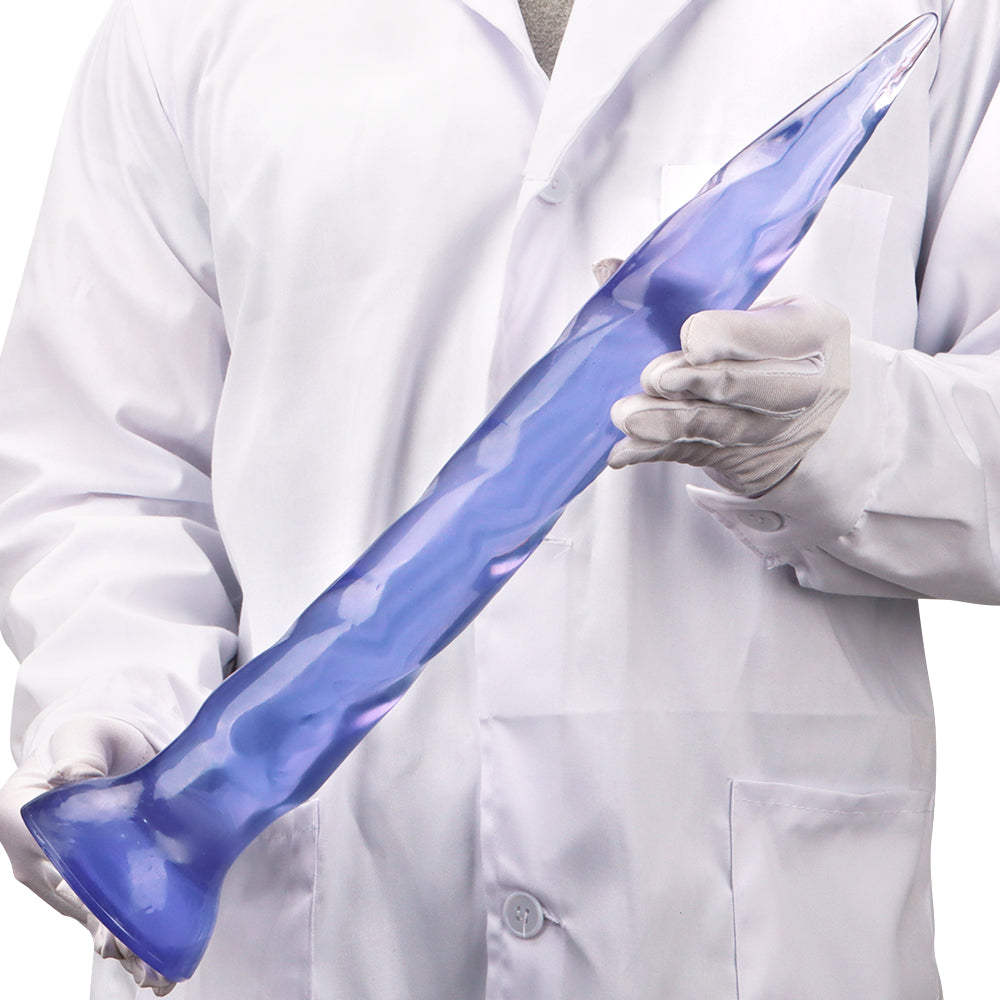14 Inch Threaded Extra Long Nail Tapered Dildo
