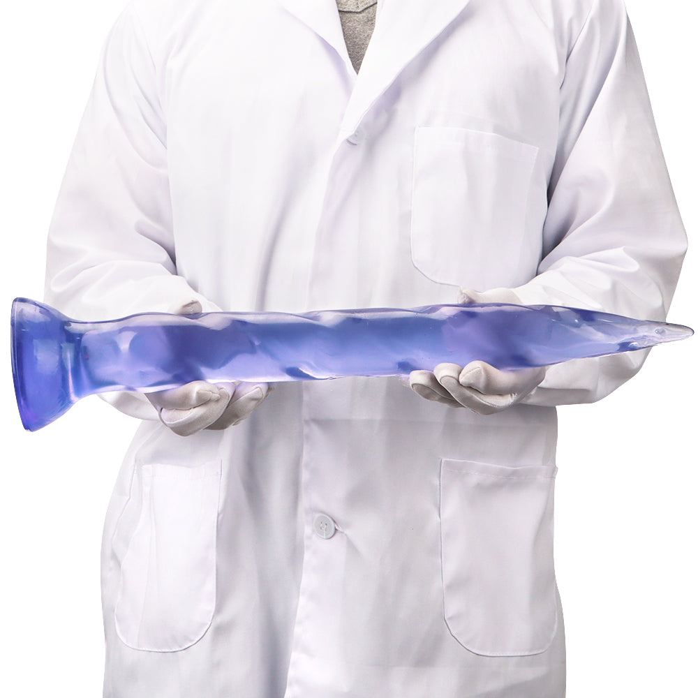 14 Inch Threaded Extra Long Nail Tapered Dildo