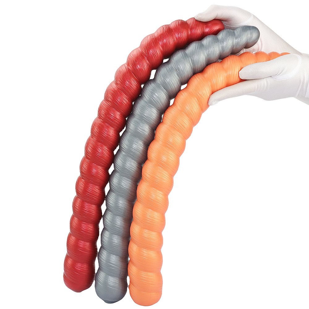 20 Inch Long Ribbed Double Headed Dildo