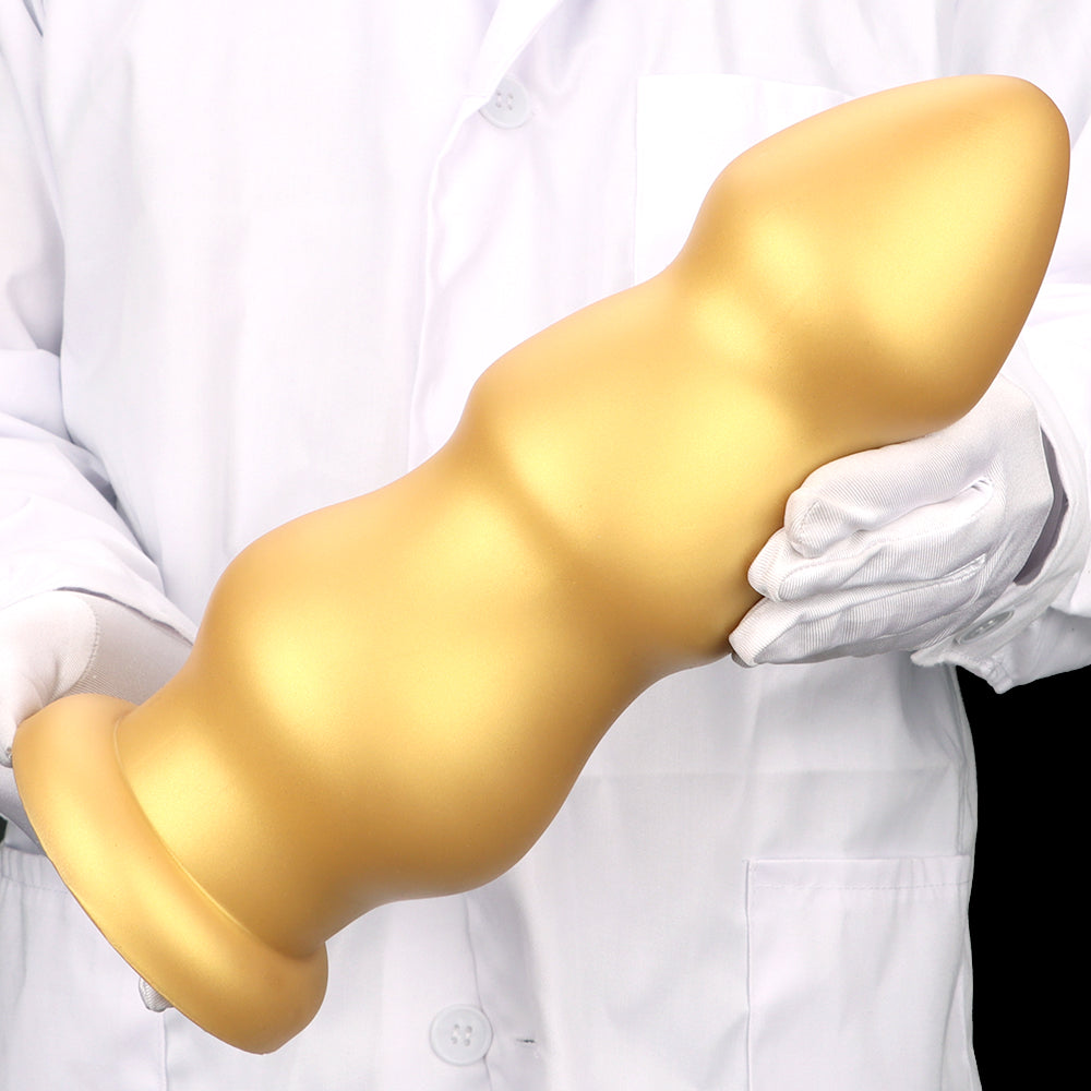 Thick Silicone Gold 3 Inch Diameter Dildo