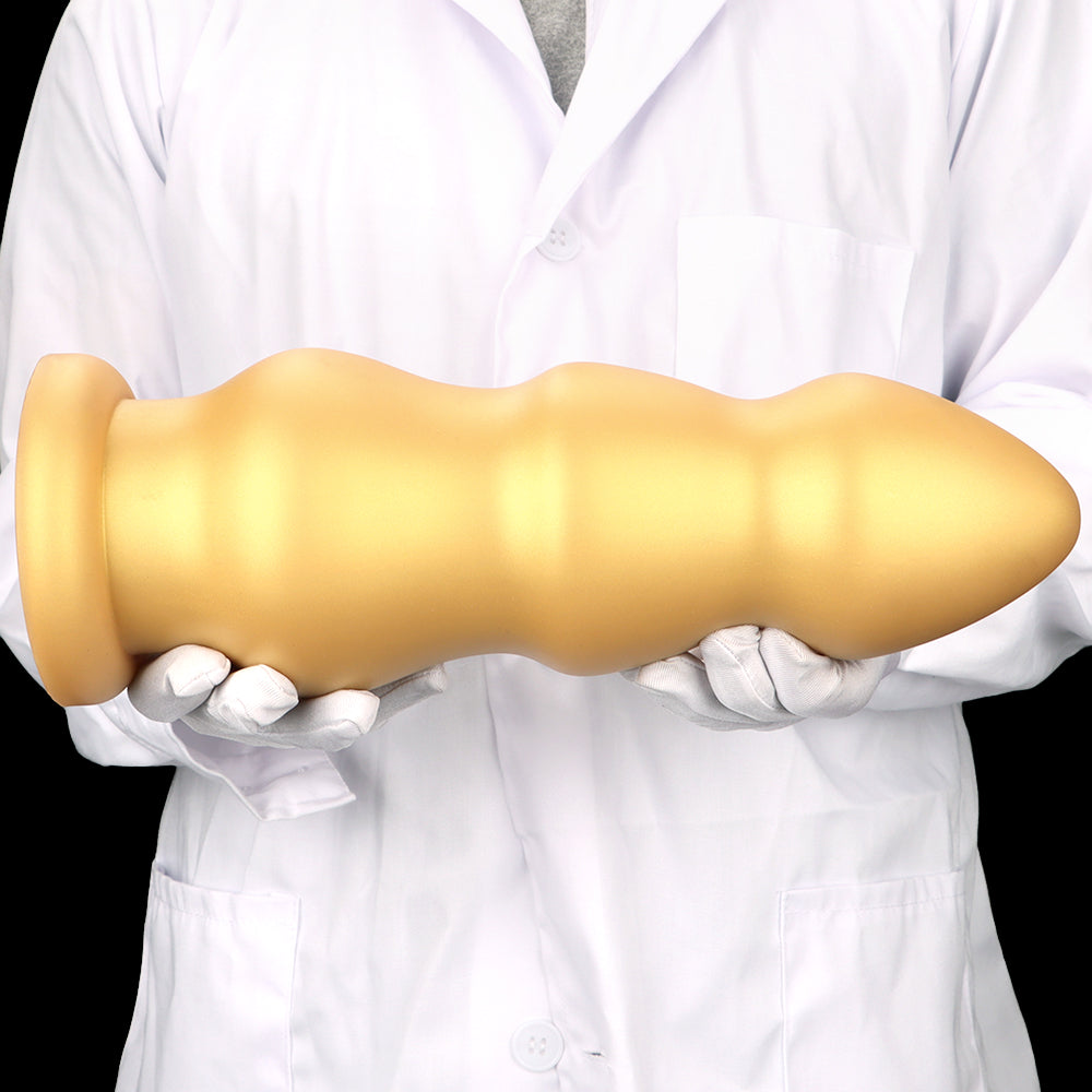 Thick Silicone Gold 3 Inch Diameter Dildo