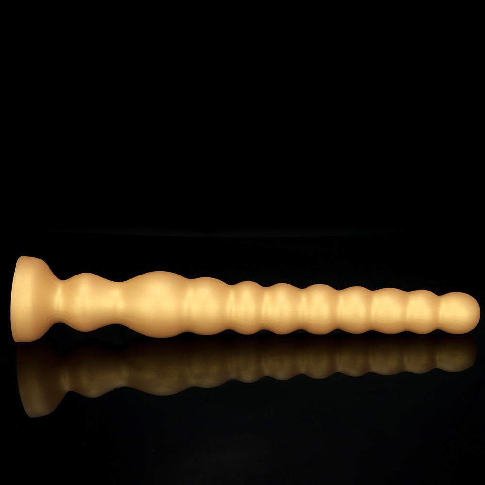 Gold Silicone Anal Beaded Custom Dildo