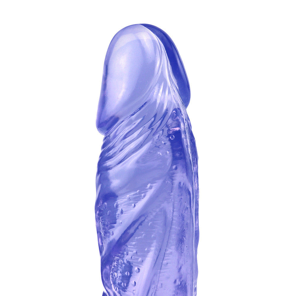 8 Inch Blue Clear Jelly Dildo