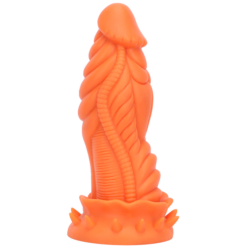 Orange 3 Inch Thick Spiked Dragon Dildo