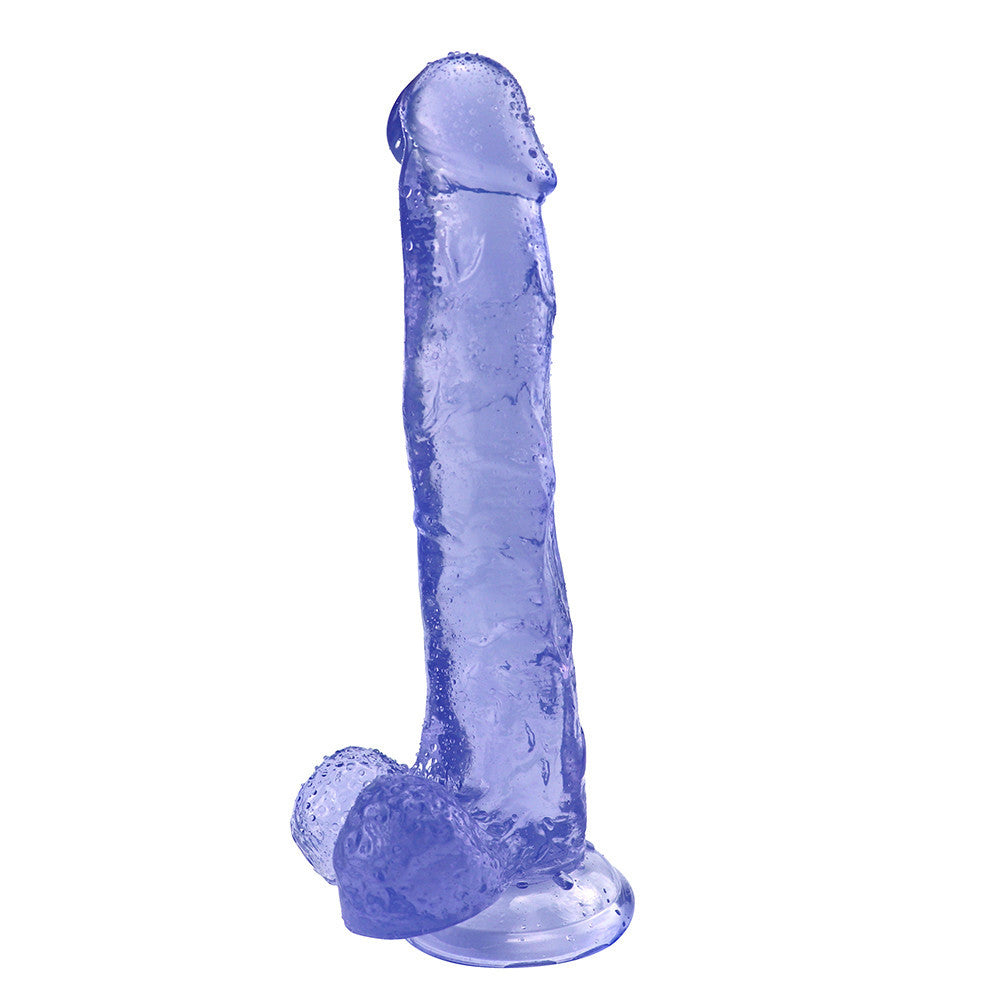 10 Inch Blue Long Rubber Jelly Dildo