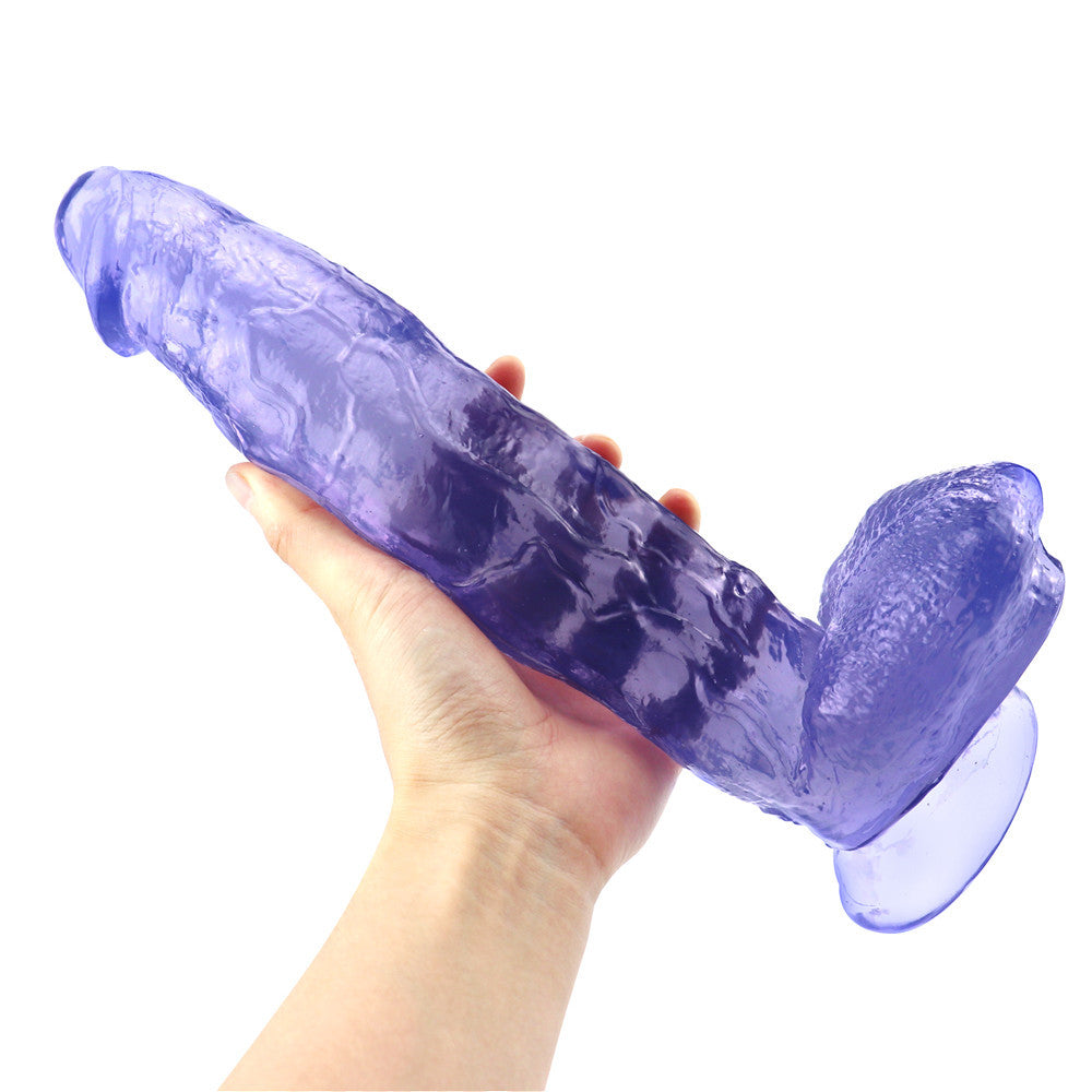 11 Inch Blue Jelly Big Dildo