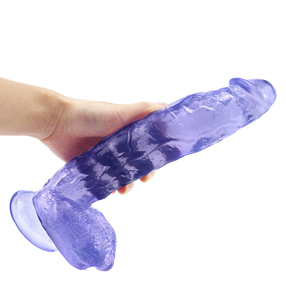 11 Inch Huge Realistic Blue Clear Jelly Dildo