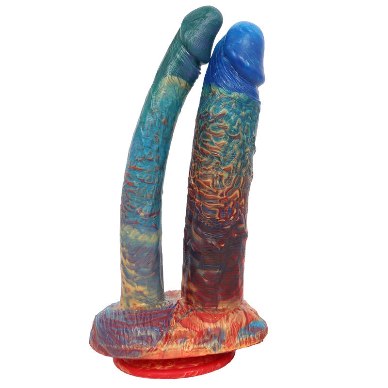 10 Inch Color Lesbian Double Penetration Dildo