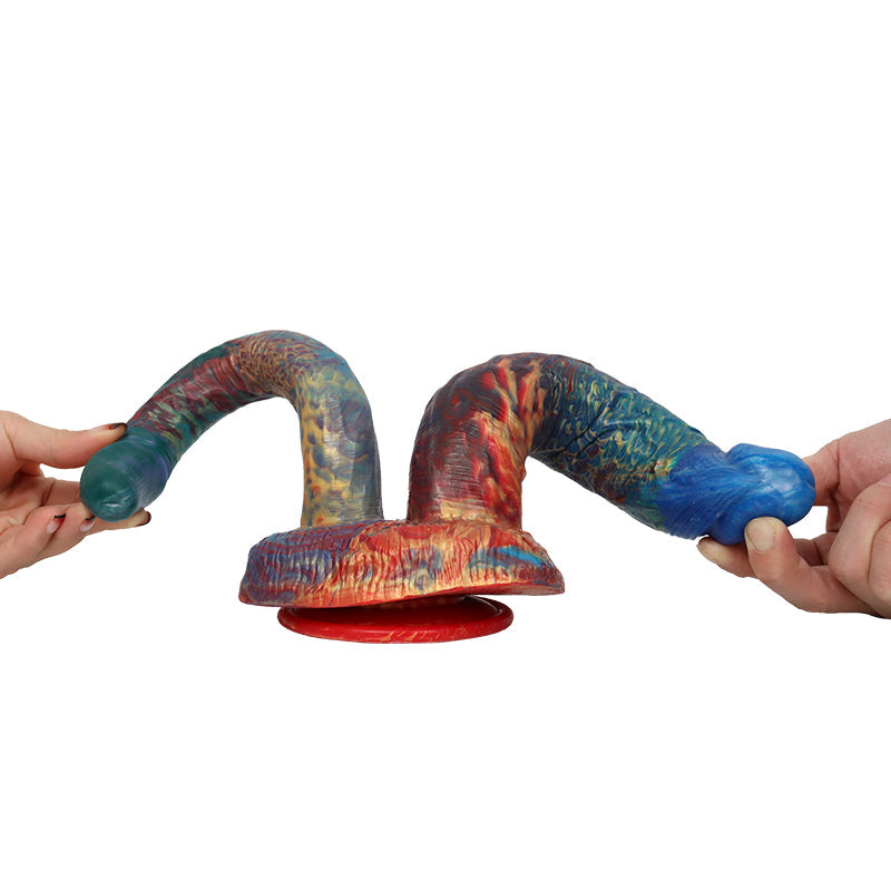 10 Inch Color Lesbian Double Penetration Dildo