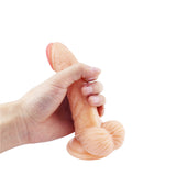 Load image into Gallery viewer, Flesh-colored curved dildo