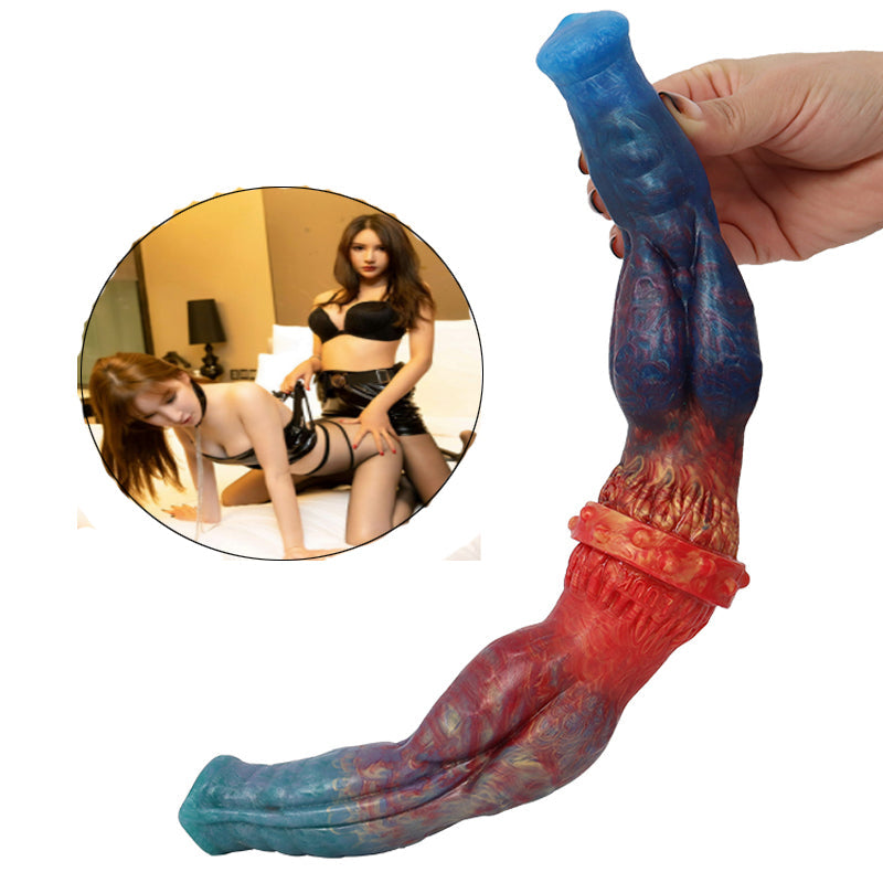 13 Inch Colorful Fantasy Dragon Double Dildo