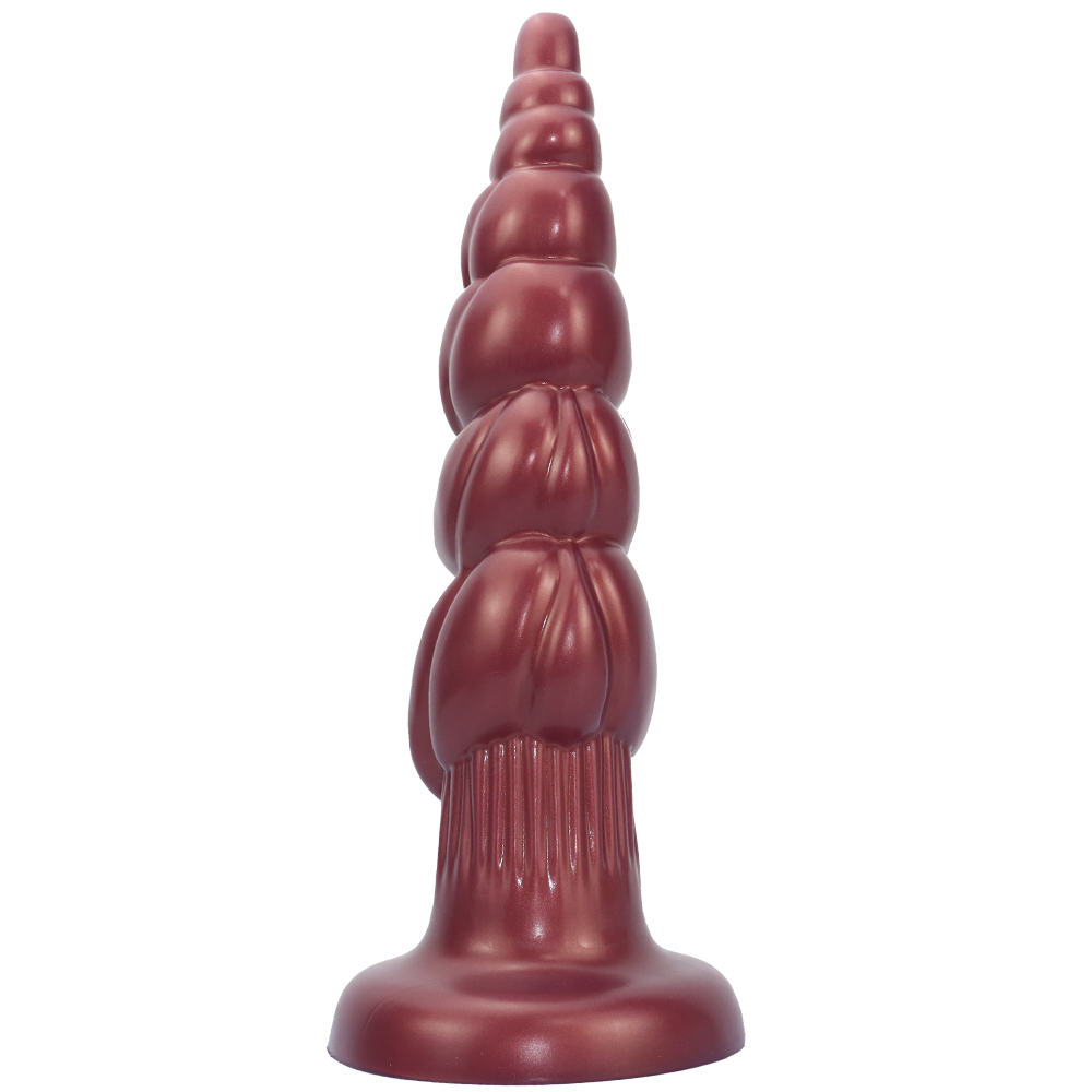 14 Inch Conical Ribbed Silicone Huge Butt Plug