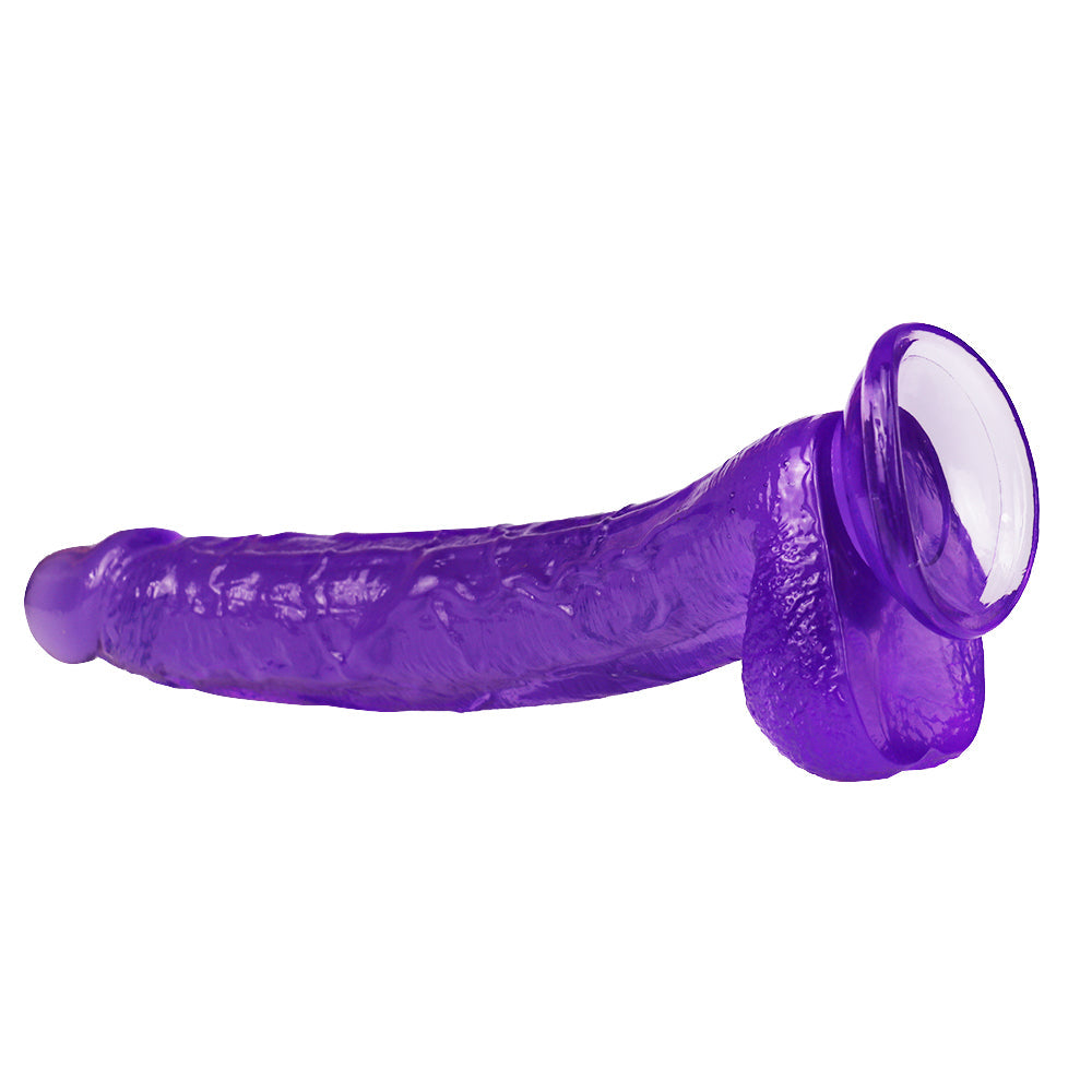 12 Inch Purple Curved Big Jelly Dildo