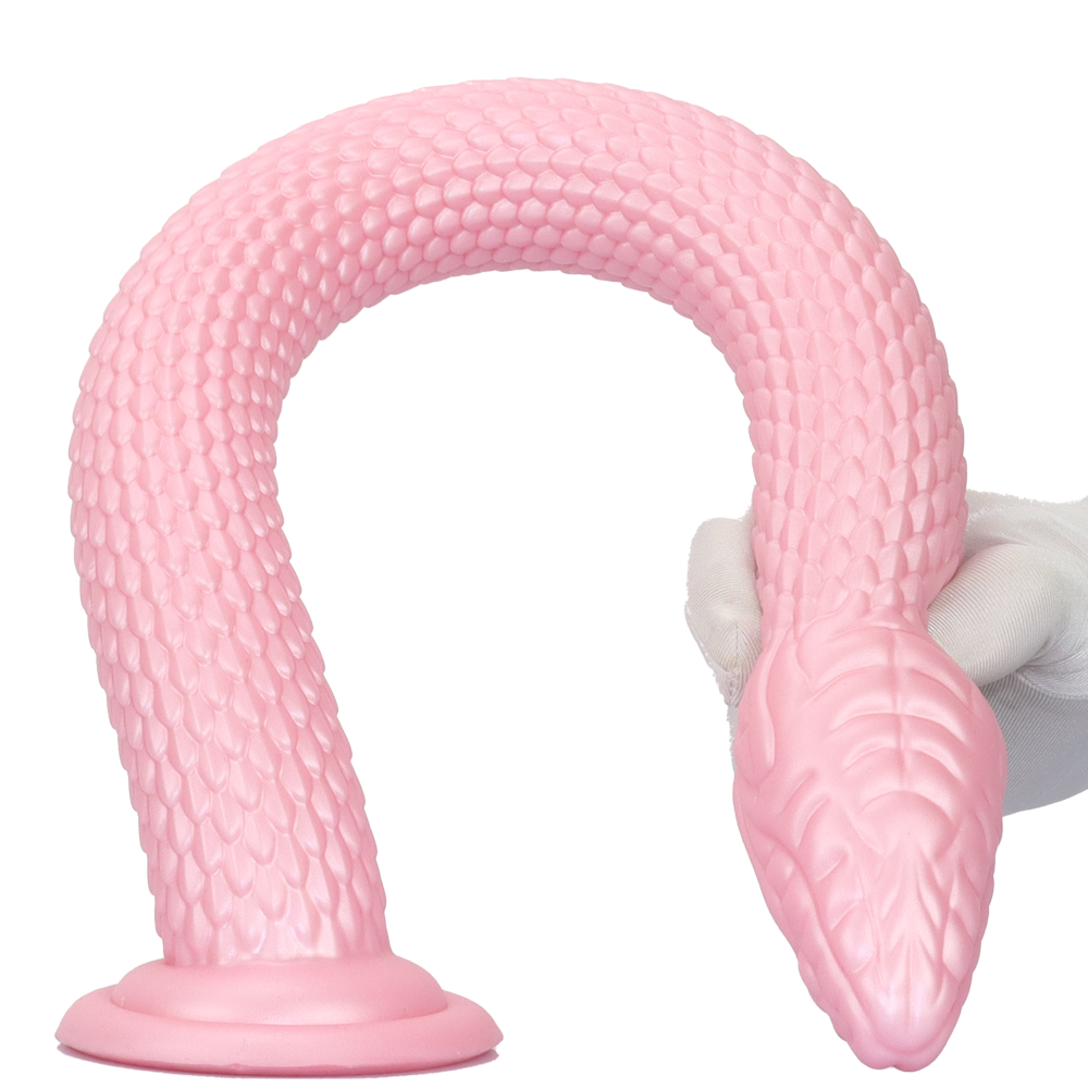 21 Inch Pink Soft Animal Snake Dildo