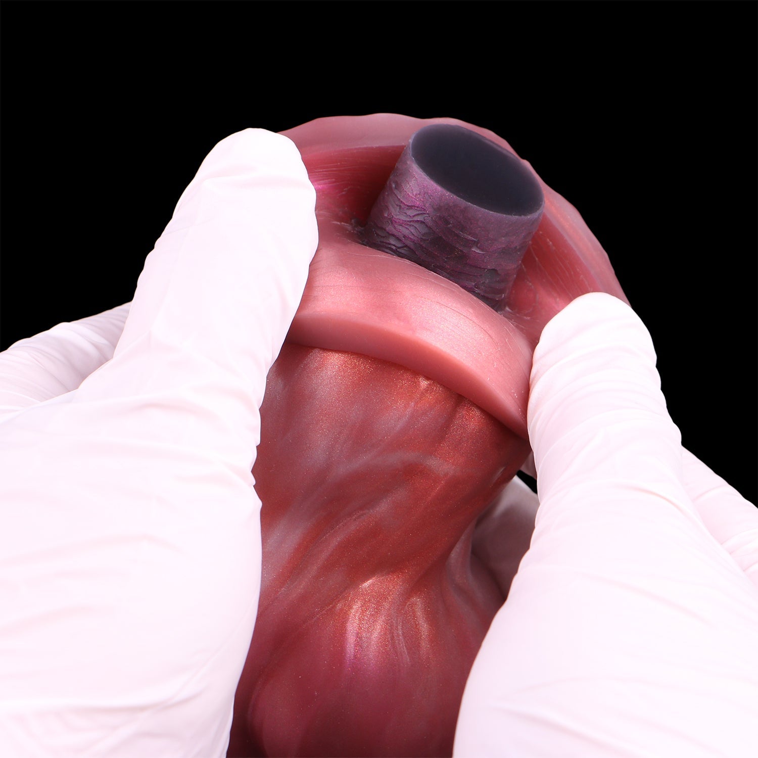 8 Inch Silicone Pointed Dog Knotted  Dildo