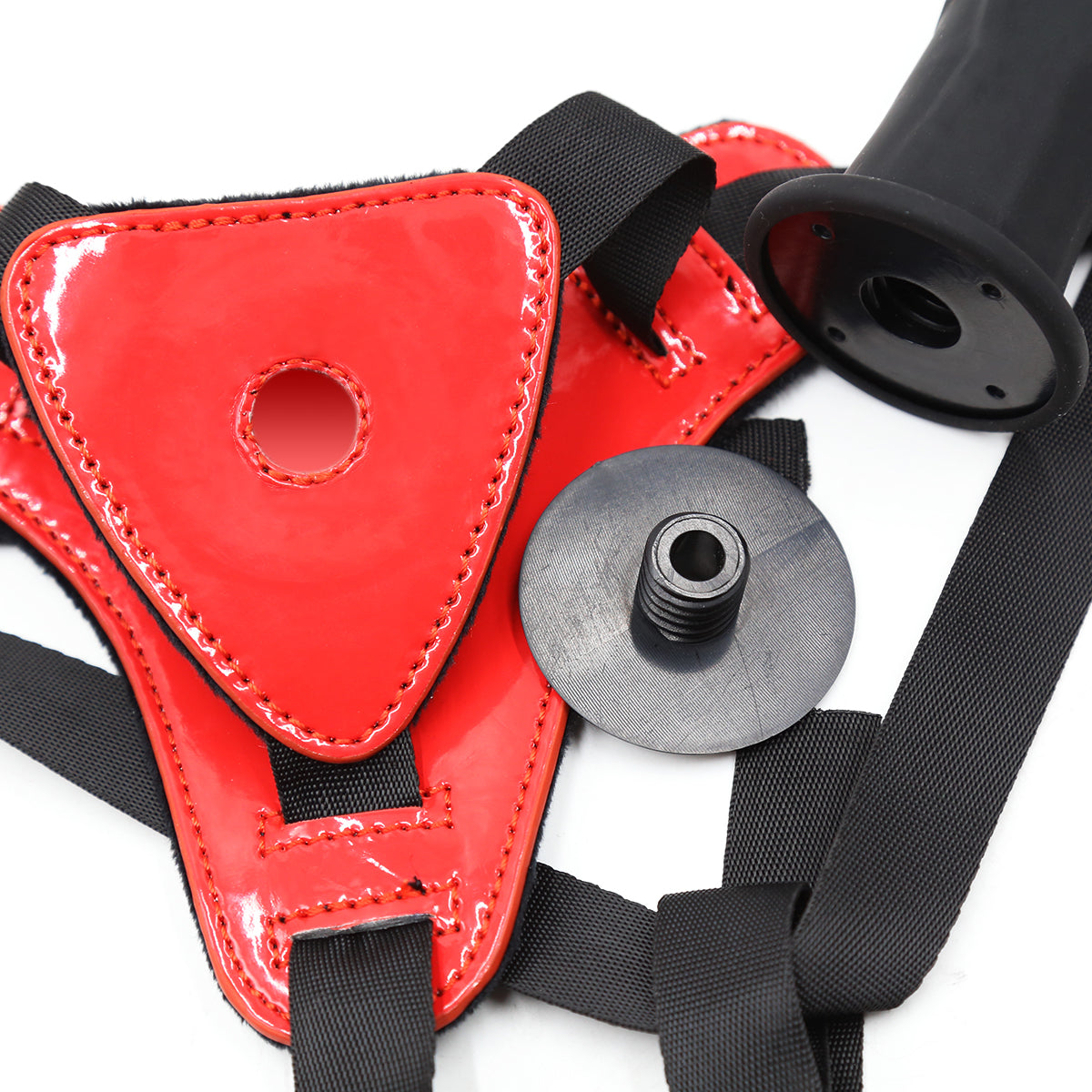 Small Strap On Dildo Removable Solid Black Cock