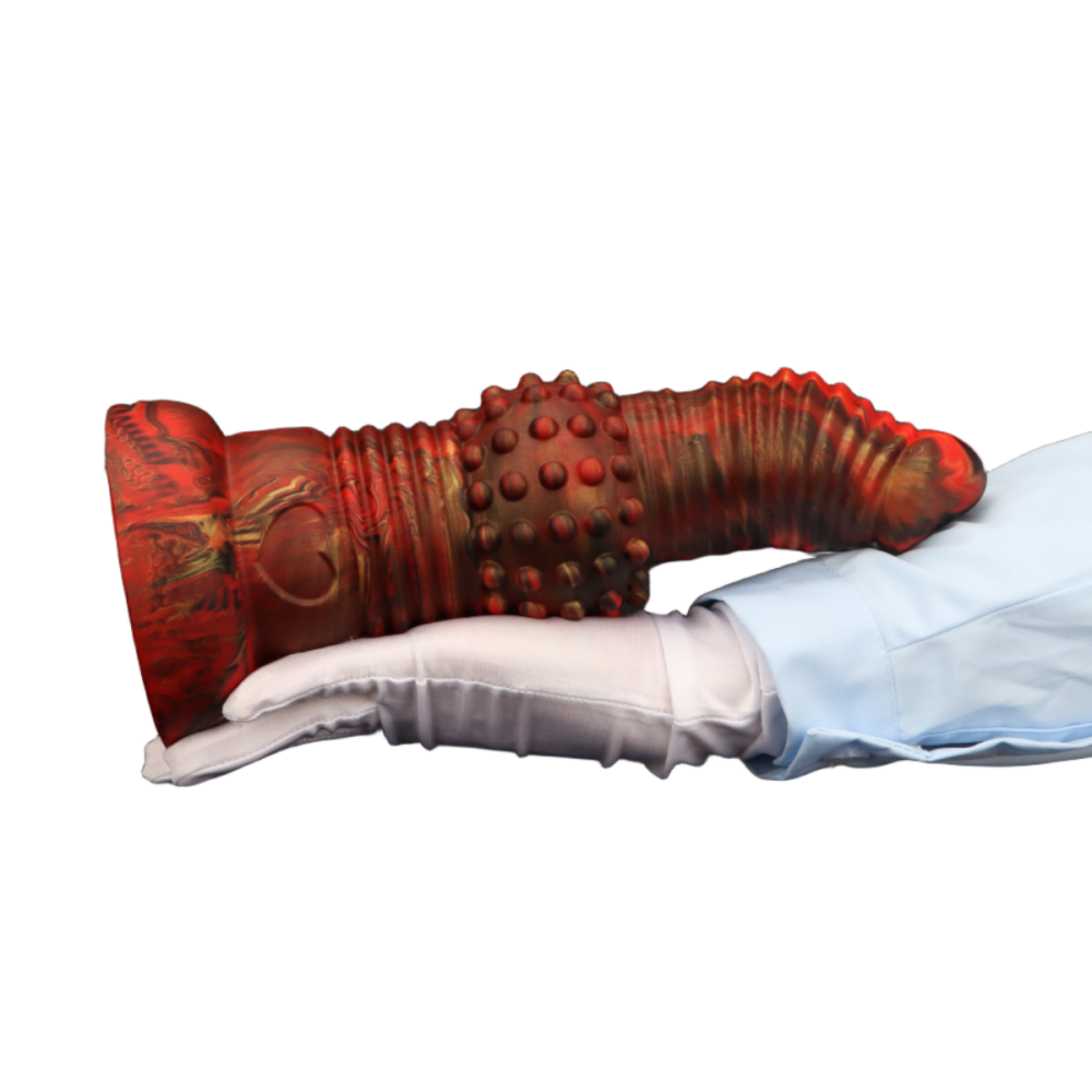 11 Inch G-Spot Curved Spiked Huge Dildo