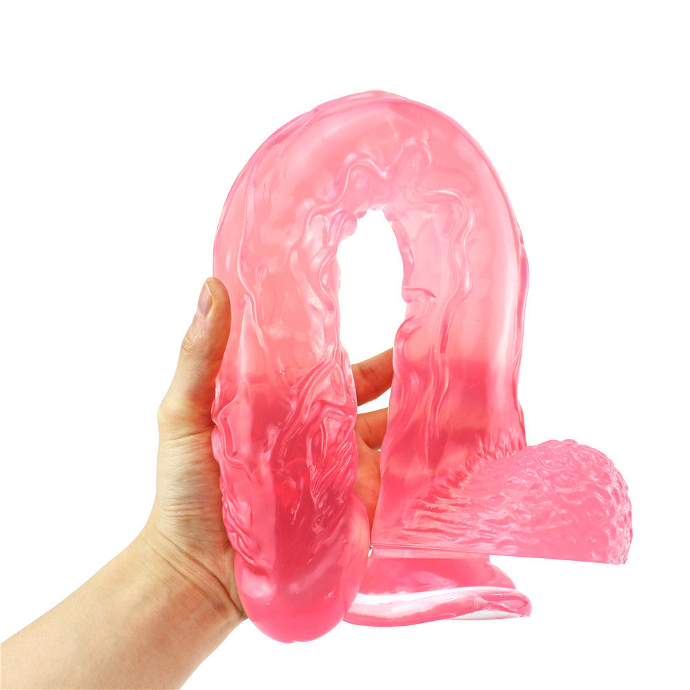 16 Inch Pink Extra Long Jelly Dildo