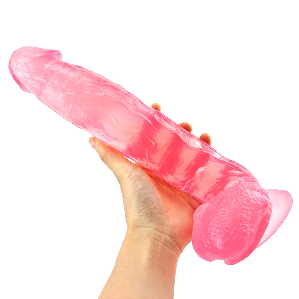 12 Inch Pink Large Jelly Dildo