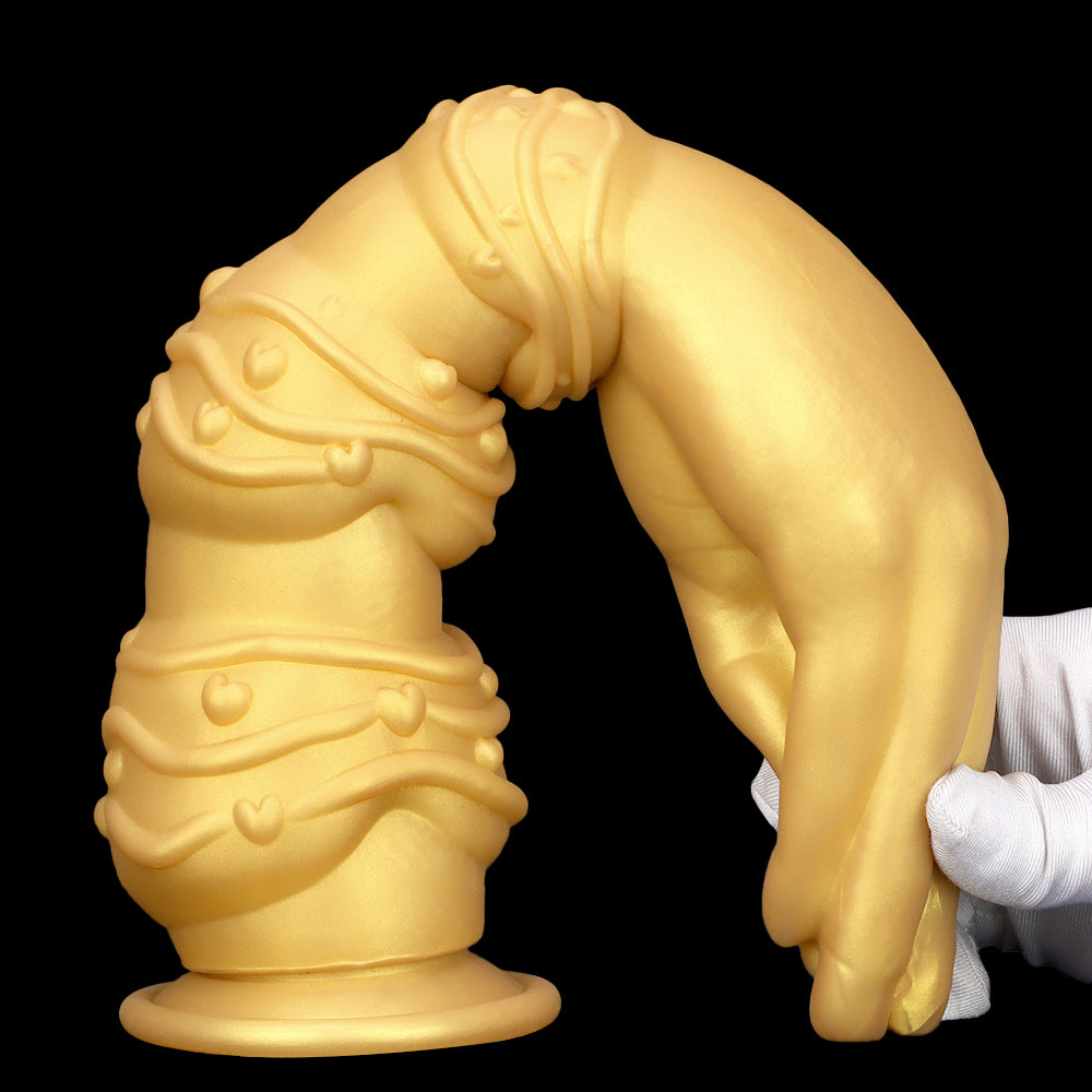 13 Inch Gold Silicone Huge Hand Anal Dildo