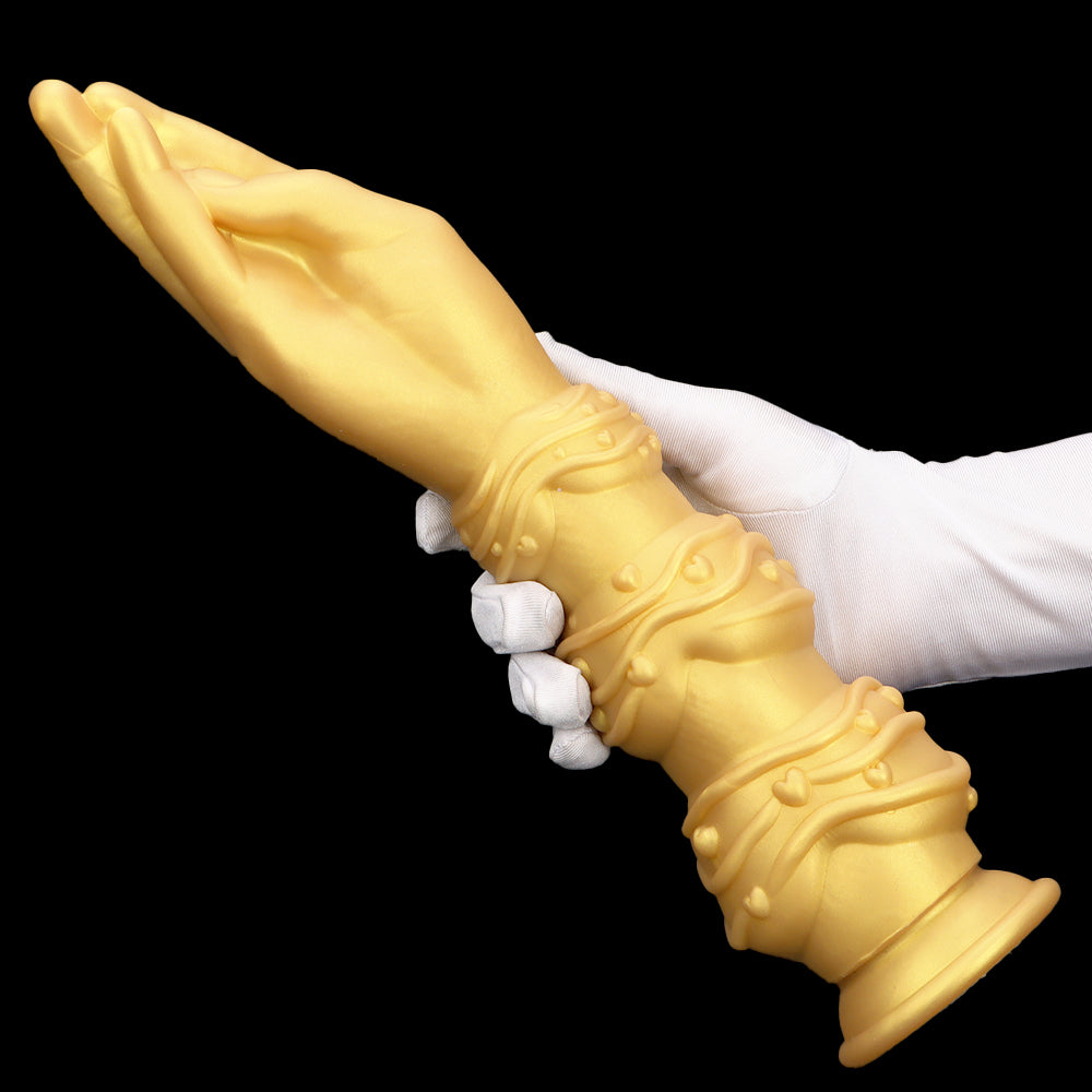 13 Inch Gold Silicone Huge Hand Anal Dildo