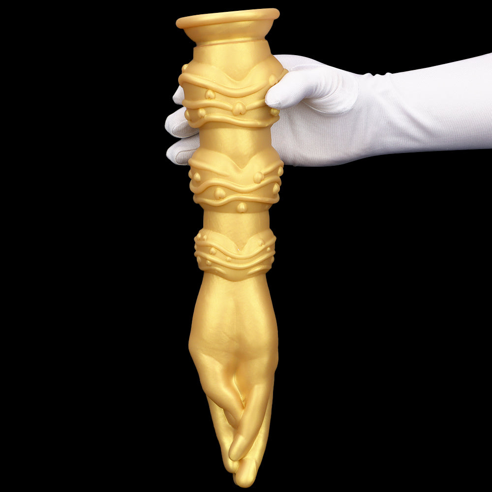 13 Inch Gold Silicone Huge Hand Anal Dildo