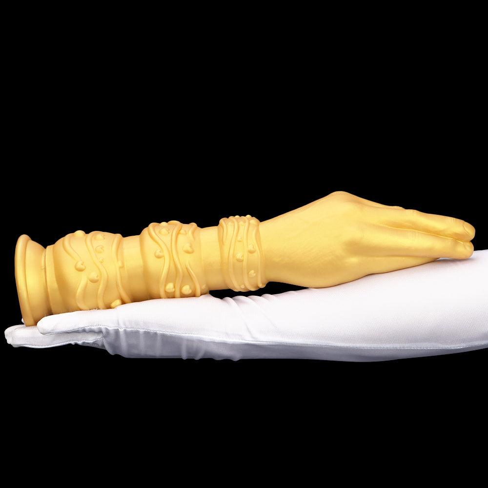 13 Inch Gold Silicone Huge Hand Anal Dildo