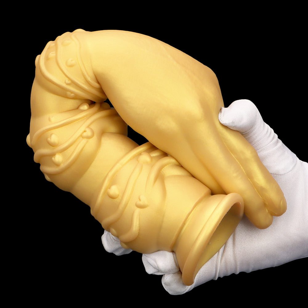 13 Inch Gold Silicone Huge Hand Anal Dildo