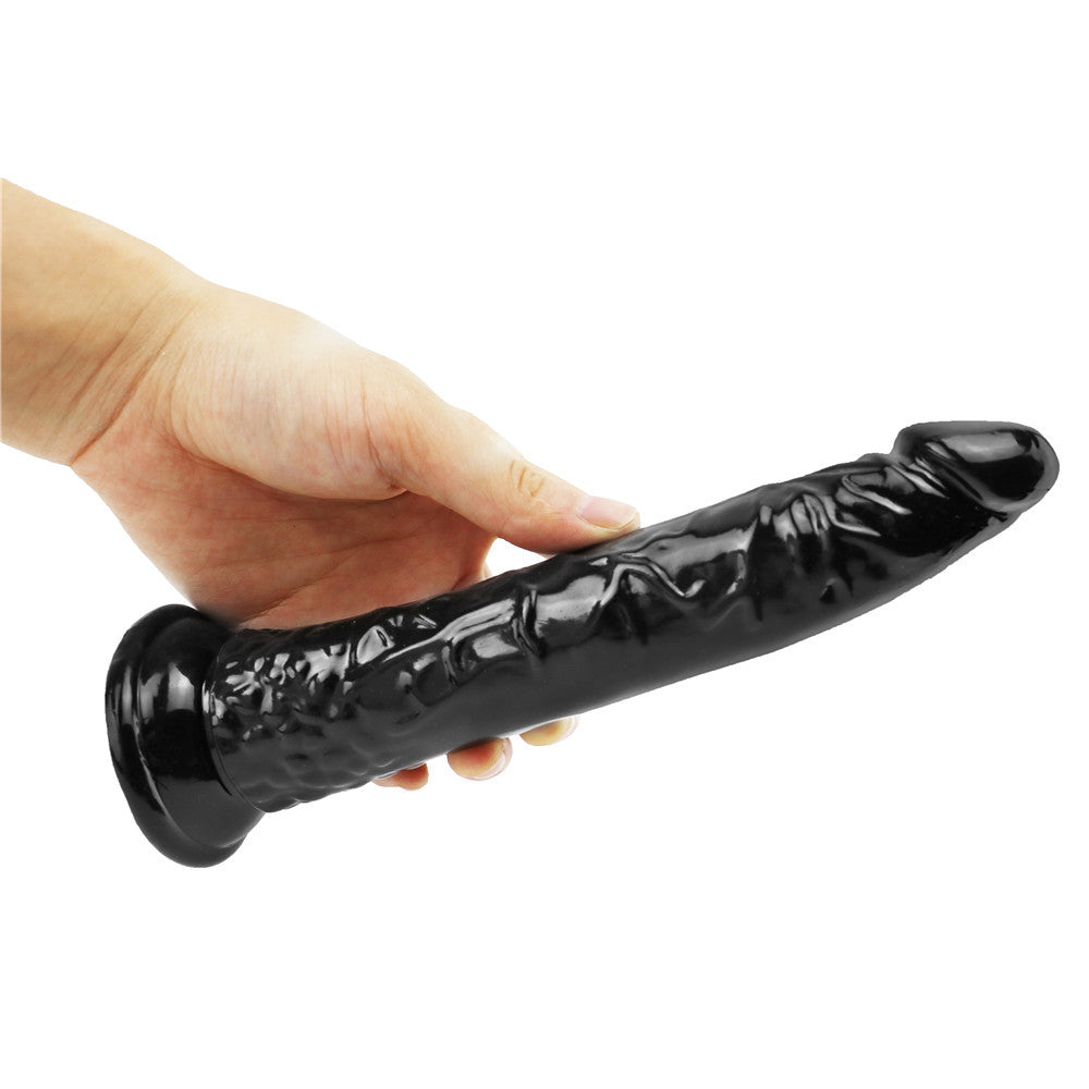 Petit gode droit noir de 8 pouces